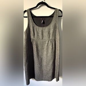 Context Charcoal Sleeveless Midi Dress, Herringbone Sleeveless Shift Dress